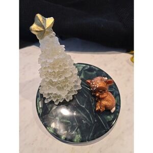 Handmade Resin Display Tree Plate Deer Decoration Gift  663
